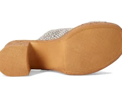 Seychelles Adorned Metallic Raffia Slide Sandal Women's