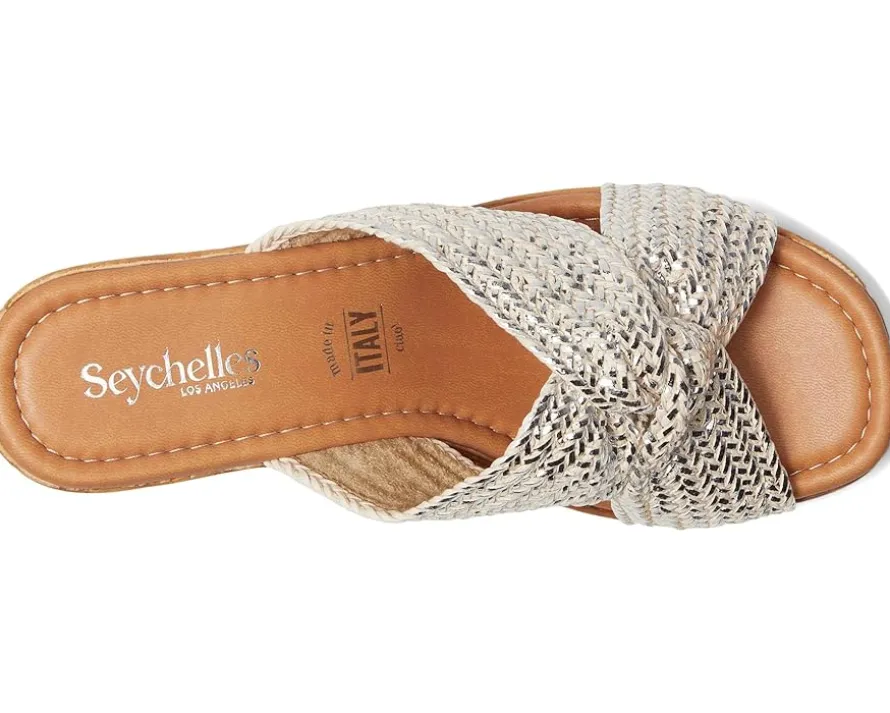 Seychelles Adorned Metallic Raffia Slide Sandal Women's