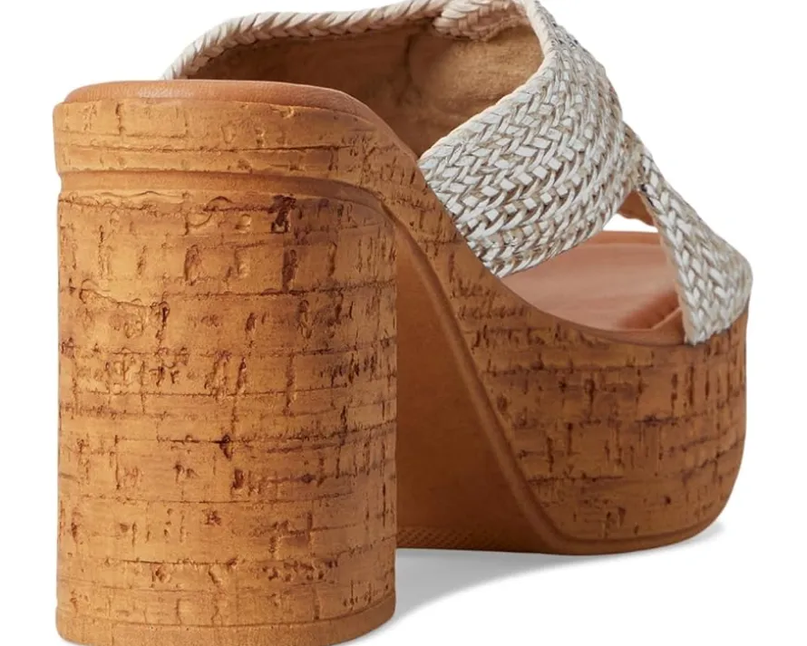 Seychelles Adorned Metallic Raffia Slide Sandal Women's