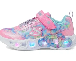 SKECHERS KIDS Infinite Heart Lights - Color Lovin (Little Kid/Big Kid)
