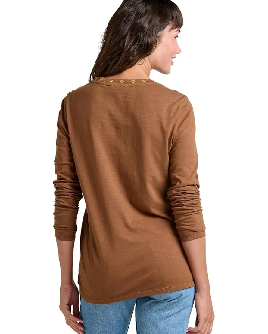 Toad&Co Primo Long Sleeve Crew Embroidered Women's