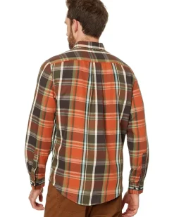 U.S. POLO ASSN. Long Sleeve Classic Fit 1 Pocket Yarn Dye Peached Twill Multicolor Plaid Woven Shirt Men's