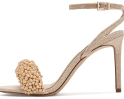 Vince Camuto Arleem Beaded Band Ankle Strap High Heel Sandals Women's