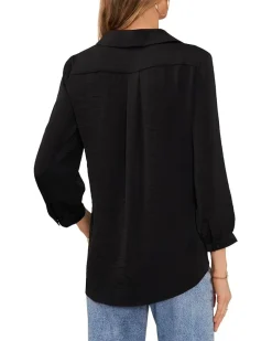 Vince Camuto Collared Long Sleeve Blouse With Shirtale Women's