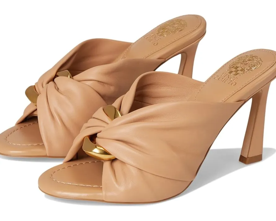 Vince Camuto Patie Buckle Gathered High Heel Sandal Women's