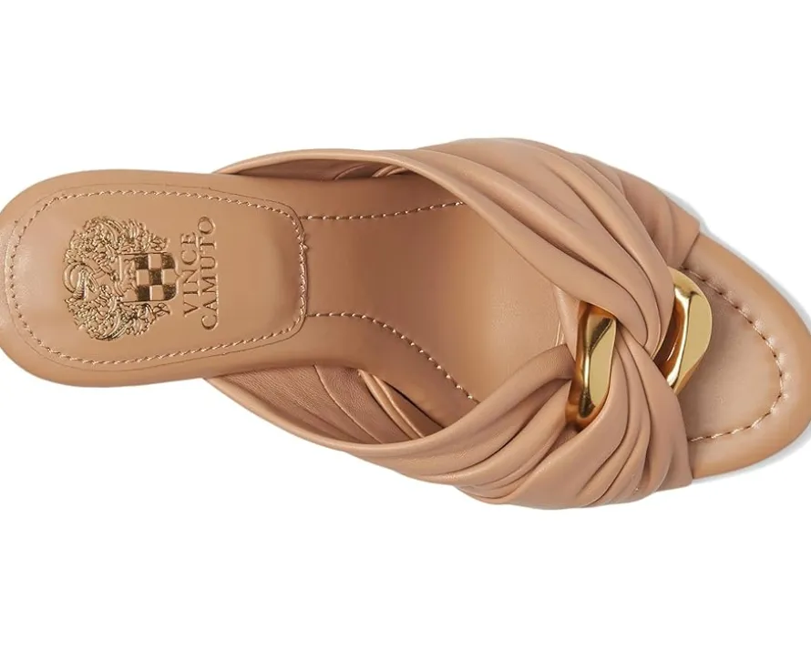 Vince Camuto Patie Buckle Gathered High Heel Sandal Women's