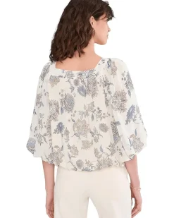 Vince Camuto Square Neck Bubble Blouse Women's