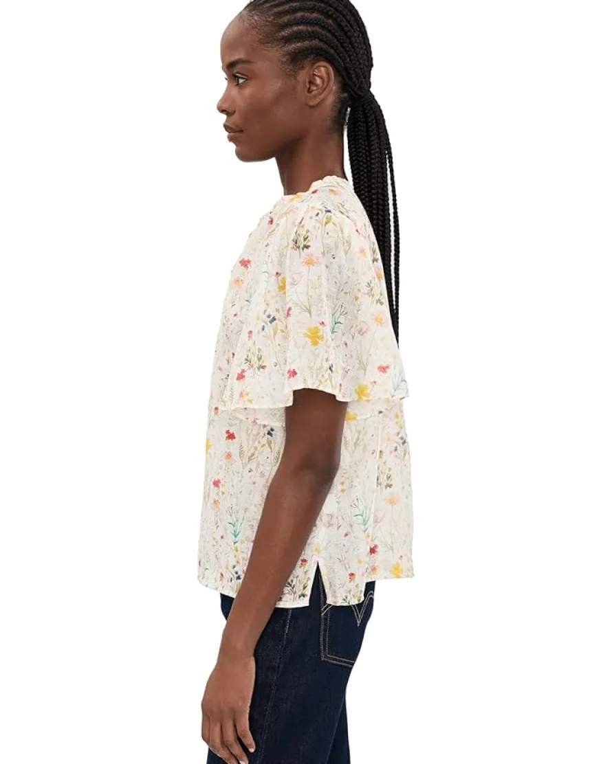 Vince Camuto Tie Neck Pincess Sleeve Blouse Women's