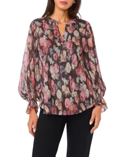 Vince Camuto V-Neck Balloon Sleeve Blouse Women's