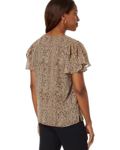 Vince Camuto V-Neck Tulip Sleeve Blouse Women's