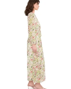 Vince Camuto Wrap Front Bubble Sleeve Maxi Women's