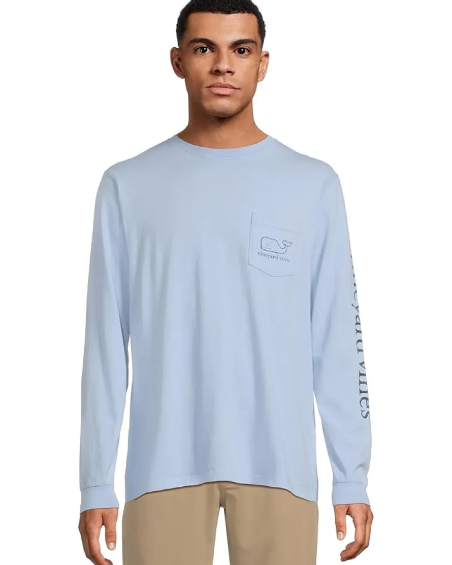 Vineyard Vines Long Sleeve Vintage Whale Pocket T-Shirt Men's