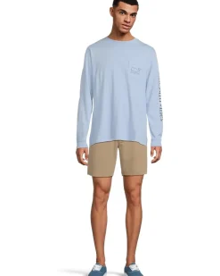 Vineyard Vines Long Sleeve Vintage Whale Pocket T-Shirt Men's