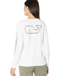 Vineyard Vines Long Sleeve Whale Print Tee Women's