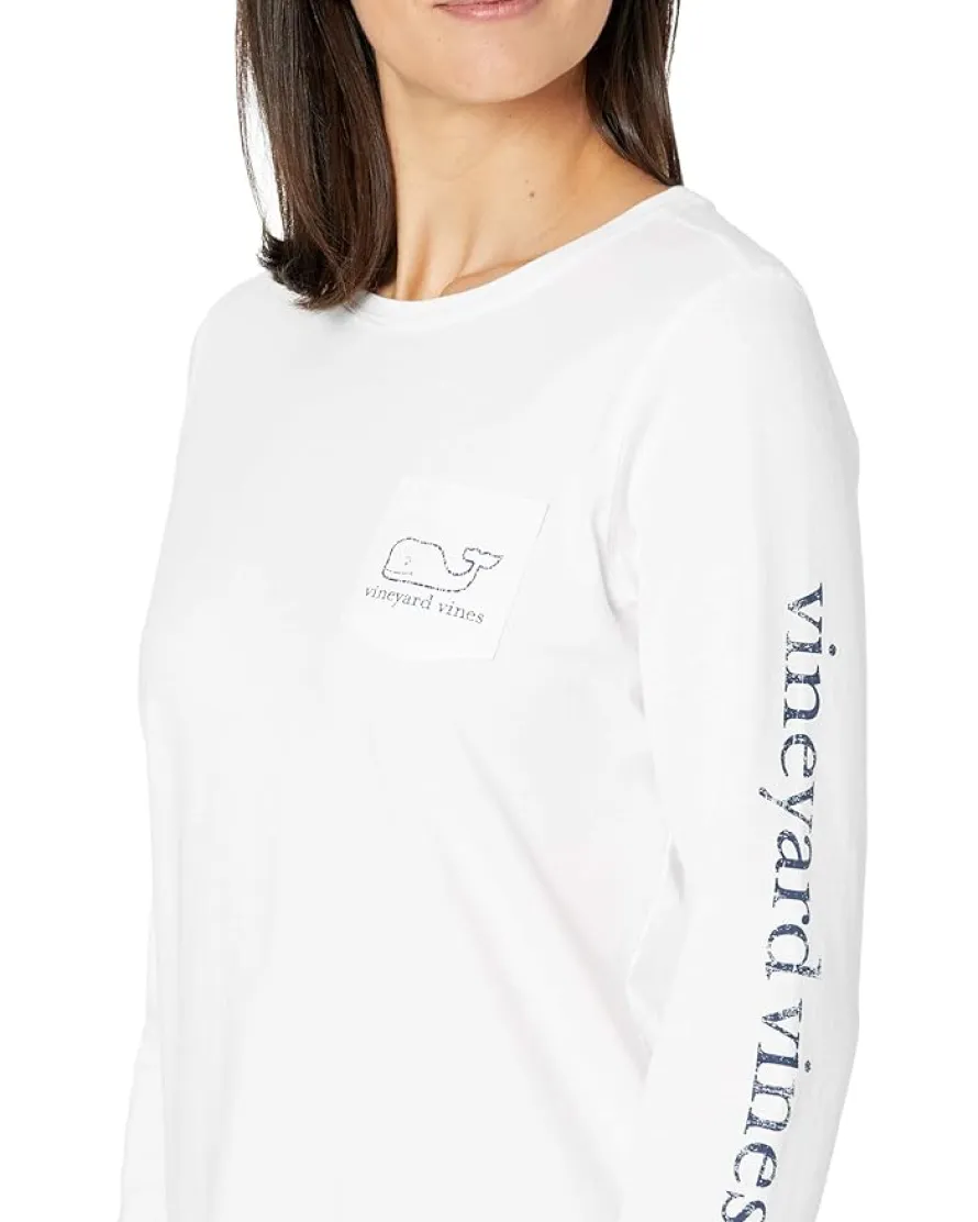 Vineyard Vines Long Sleeve Whale Print Tee Women's