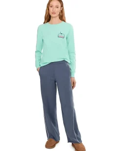 Vineyard Vines Ski Lift Logo Box Long Sleeve Tee Women's