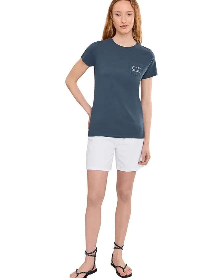 Vineyard Vines Vintage Whale Short Sleeve Pocket Tee Women's
